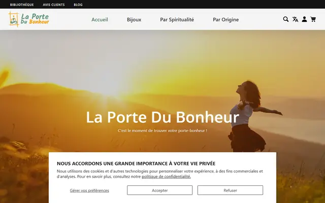 Page d’accueil de La Porte Du Bonheur