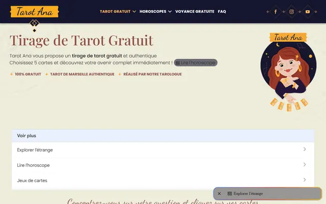 Page d’accueil de Tarot de Marseille